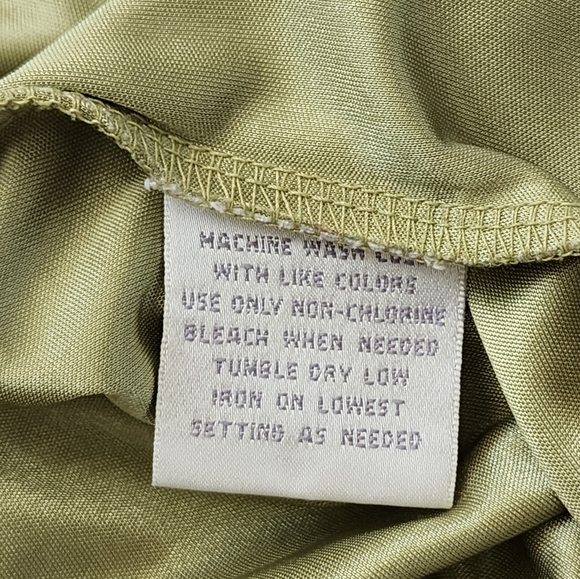 WORTHINGTON green lace camisole spaghetti strap, satin, petite, large - Picture 6 of 6